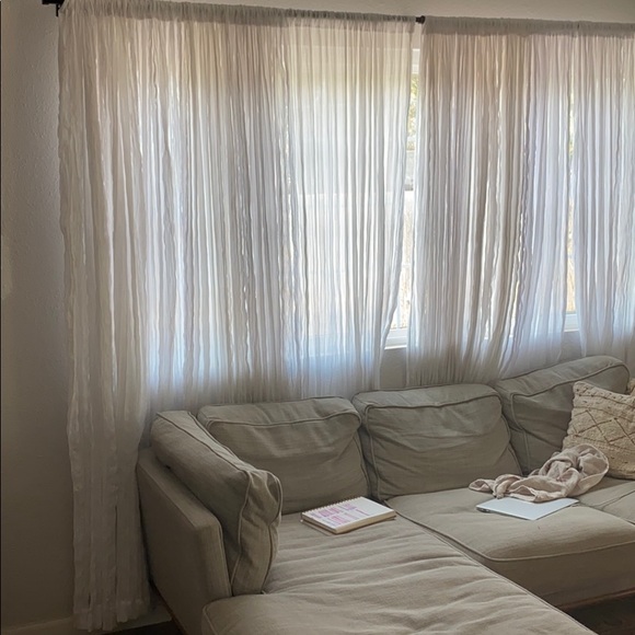 COPY - COPY - Opalhouse 82x42 White sheer curtain panels - Picture 8 of 8